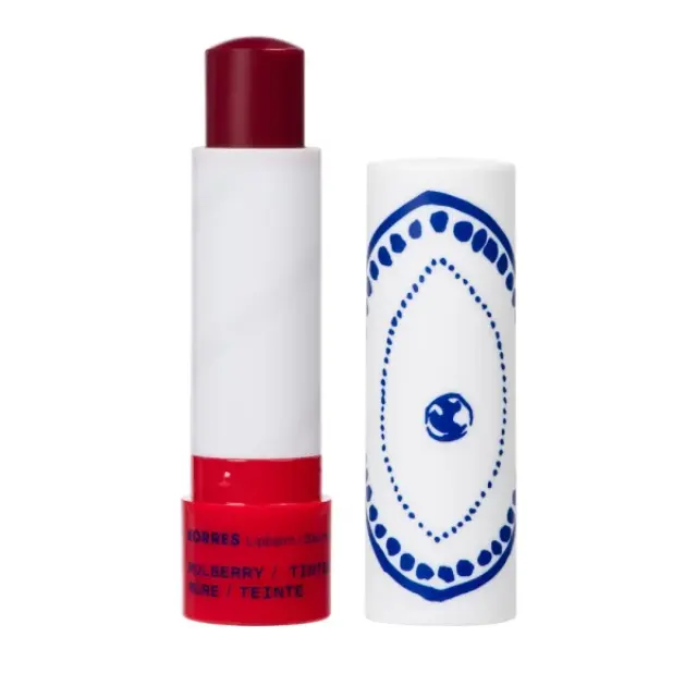 Korres Lip Balm Mulberry Tinted Ενυδατική Φροντίδα για τα Χείλη Κόκκινα Μούρα με Χρώμα, 4.5g