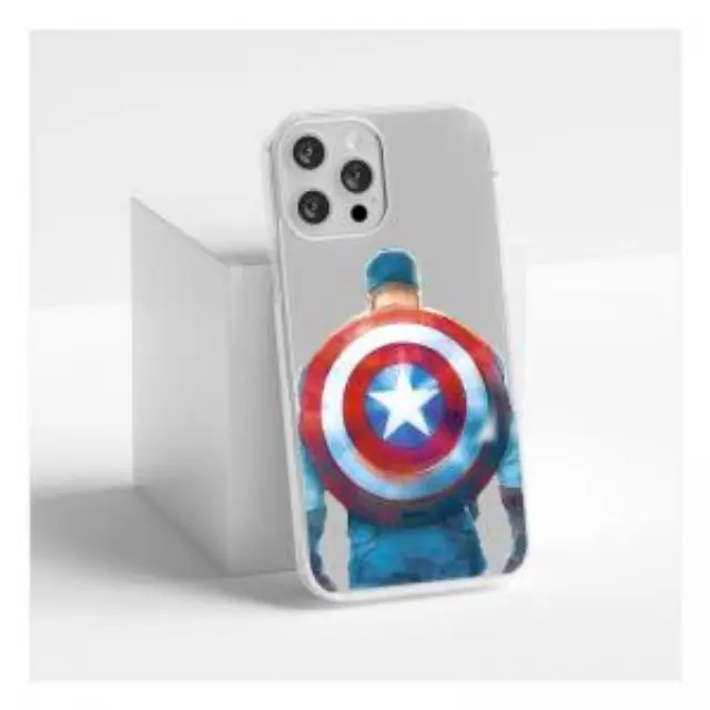 Θήκη Soft TPU Marvel Apple iPhone 14 Pro Max Captain America 002 Partial Print Διάφανο N64079 3