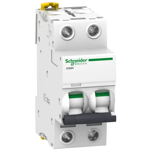 Miniature circuit-breaker, Acti9 iC60H, 2P, 32 A, B curve, 10000 A (IEC 60898-1), 15 kA (IEC 60947-2)