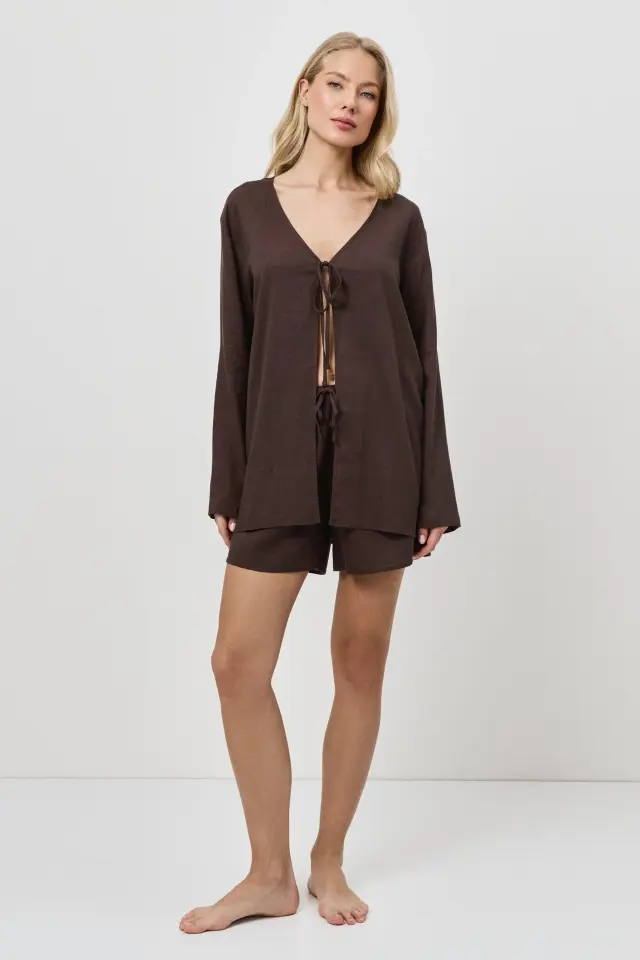 Aruelle Clay Set Short Με Κοντό Παντελόνι Brown