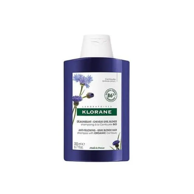 Klorane Centauree Shampoo Σαμπουάν με Κενταυρίδα για Λευκά - Γκρίζα Μαλλιά κατά του Κιτρινίσματος, 200ml