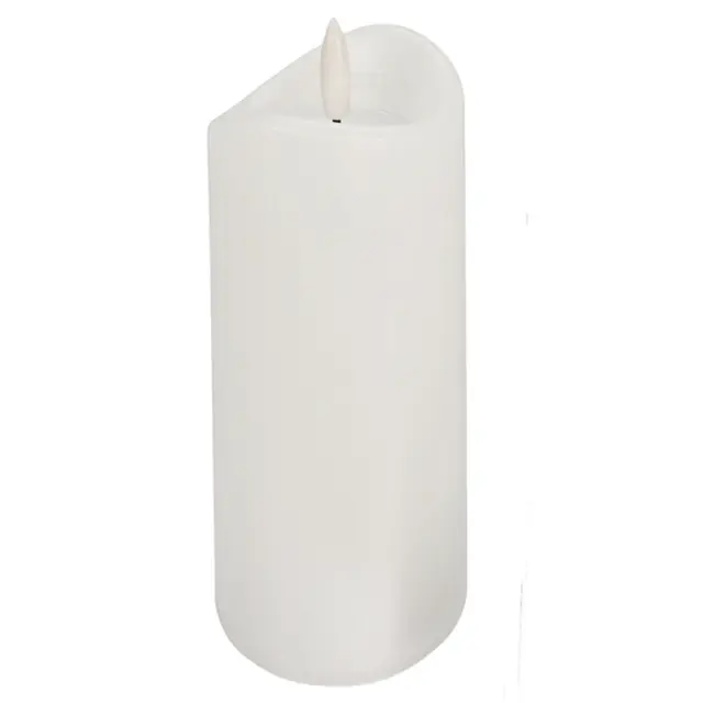 Κερί led με timer λευκό 7x12,5cm Zaros 26472 CA428