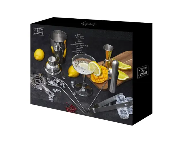 Σετ Σερβιρίσματος Κοκτέιλ Cook Concept με ξύλινη βάση - 15 τεμάχια KV7349 3