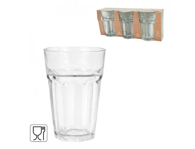 Σετ Γυάλινα Ποτήρια Homeware με χωρητικότητα 350ml - 3 τεμάχια