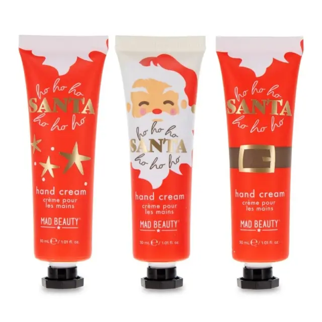 Mad Beauty HoHo Holiday Snow Globe Hand Cream Trio 3
