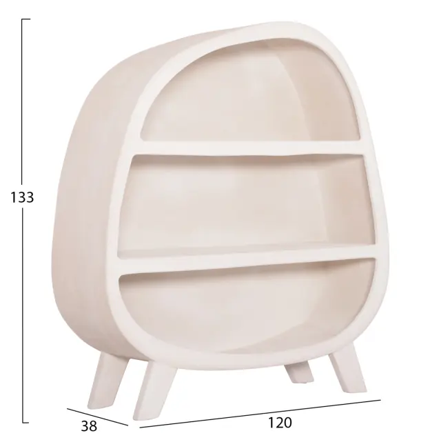 ΡΑΦΙΕΡΑ FB918060.01 MDF ΣΕ ΥΠΟΛΕΥΚΟ ΧΡΩΜΑ 120x38x133Υεκ. 2