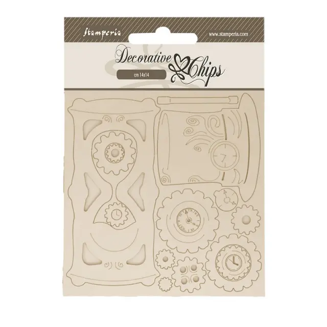 Chipboard Stamperia 14x14cm, Master of Magic, Hourglass