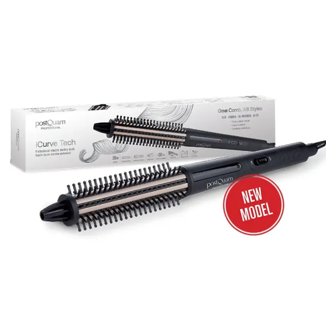 PostQuam iCurv Professional Tech Curling Brush