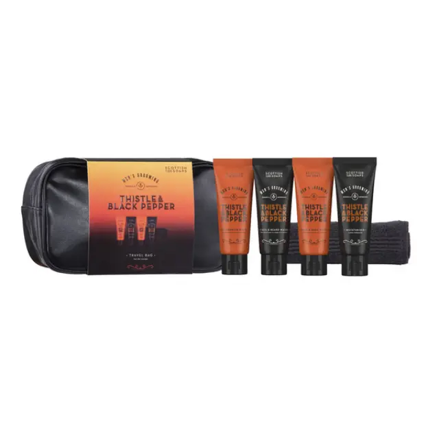 The Scottish Fine Soaps Men’s Grooming THISTLE & BLACK PEPPER Travel Bag