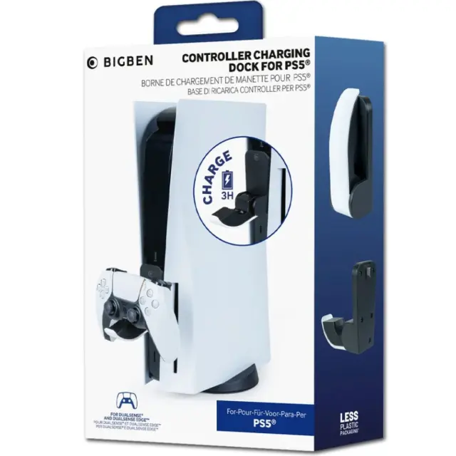 BigBen Charge + Hub για PS5 Slim Βάση Φόρτισης DualSense / DualSense Edge με USB Hub και USB-C Θύρα