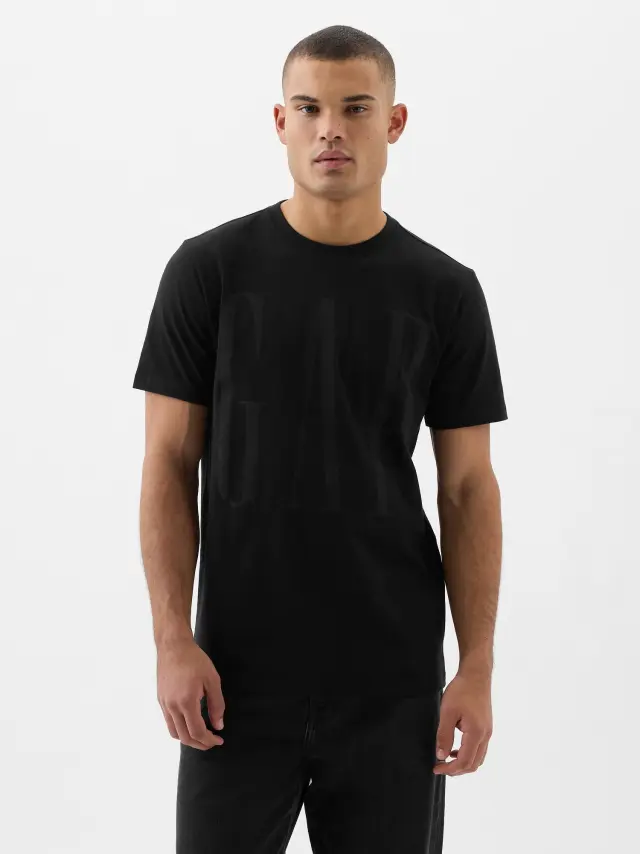 Μάυρη Everyday Soft Gap Logo Μπλούζα true black
