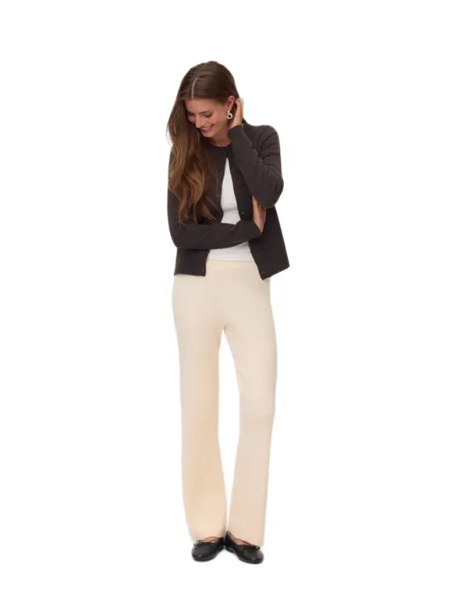 Vero Moda γυναικείο πλεκτό παντελόνι ριμπ VMGOLD 10345717-1