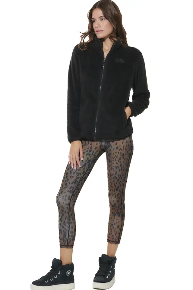 Body Action Fluffy Fleece Jacket Black 071624-01-01 - S 3