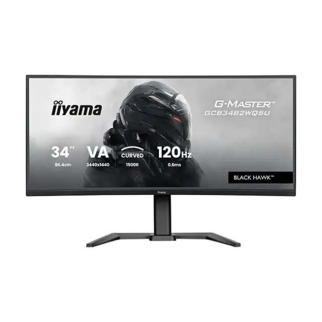 iiyama Monitor 34" G-Master GCB3482WQSU-B1 Black Hawk VA UWQHD (GCB3482WQSU-B1)