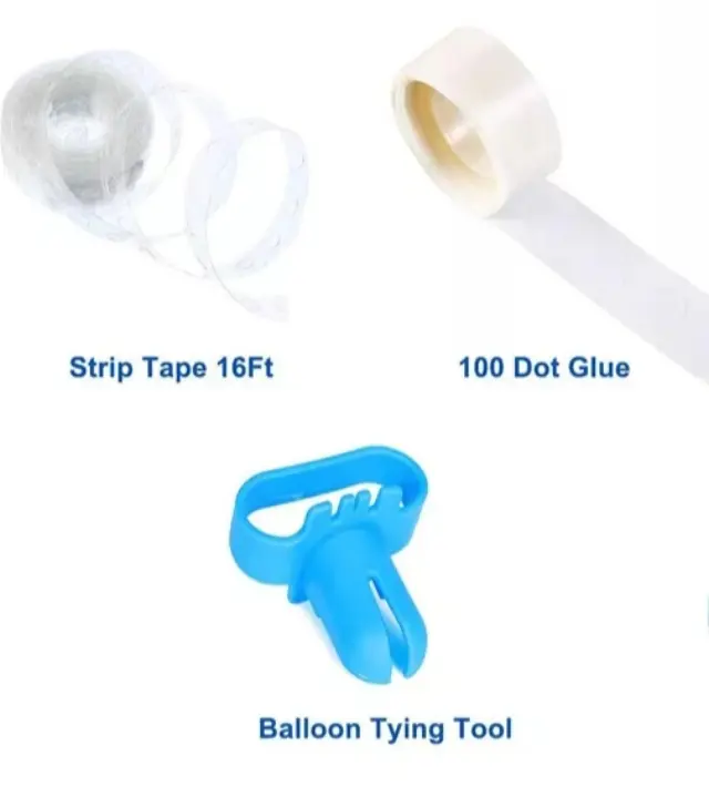 DIY σύνθεση από 100τμχ μπαλόνια σε μπλε και χρυσό χρώμα 2