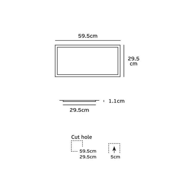 Slim Led Panel 60x30 36W 6000K 3.600lm λευκό Άσπρο 2