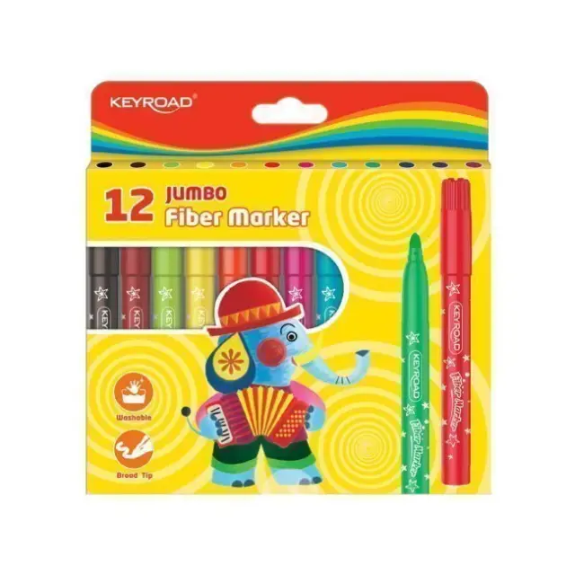Keyroad Μαρκαδόροι Ζωγραφικής Jumbo 12 χρώματα (KR971413)