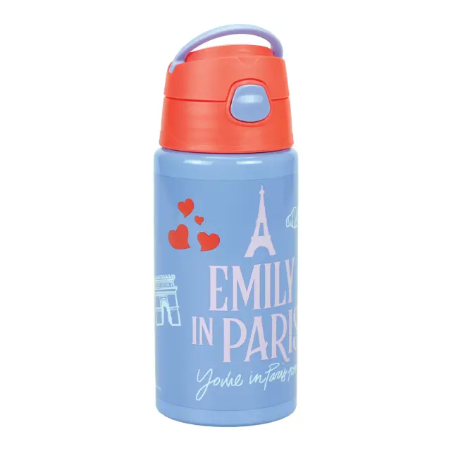 Παγούρι αλουμινίου με καλαμάκι Emily in Paris 500ml