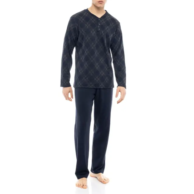 Ανδρική πιτζάμα Homewear Grey Blue Jaquard W-M656 Ulisse - M 2