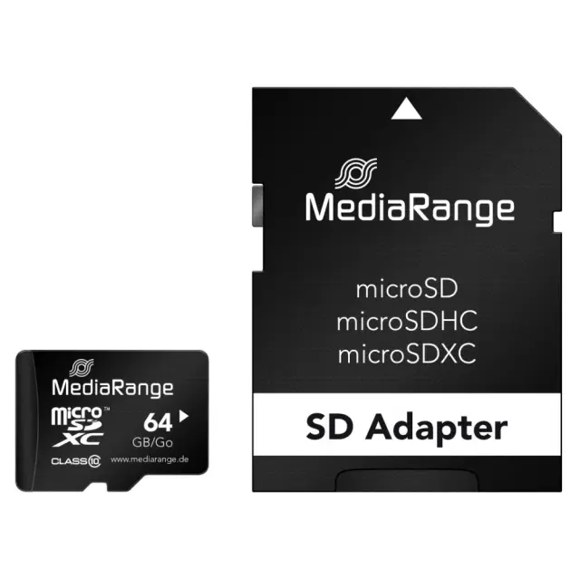 MediaRange Micro SDXC Class 10 With SD Adaptor 64 GB (eXtended Capacity) (MR955) 2
