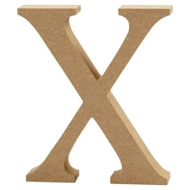 Γράμμα βάσης Mdf 13cm, πάχος 2cm - X