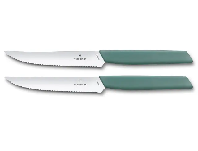 Σετ Μαχαίρια Μπριζόλας Victorinox Swiss Modern με μήκος λεπίδας 12cm - Green - 2 τεμάχια6.9006.12W43B 3