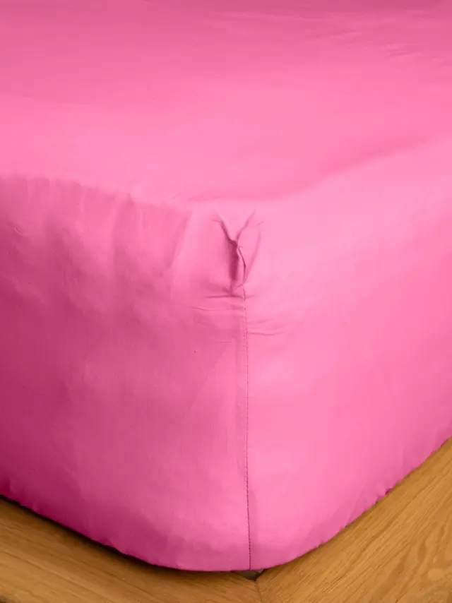 Κατωσέντονο Cotton Feelings με λάστιχο 112 Fuchsia Υπέρδιπλο (180x200+30) Sunshine