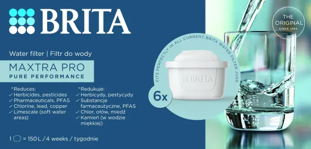 BRITA Φίλτρα Συστήματος Νερού 6τεμ. MAXTRA PRO PURE PERFORMANCE (ALL-IN-1)