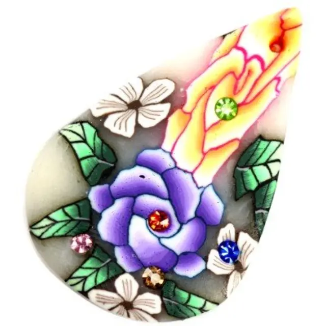 Fimo Κρεμαστό White Drop 29x48mm