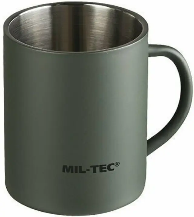 Mil-Tec Drinking Cup Insulated 450 Ml-Κούπα Ματ Λαδί από Aνοξείδωτο Ατσάλι - 06-Χακί-Olive Green 3
