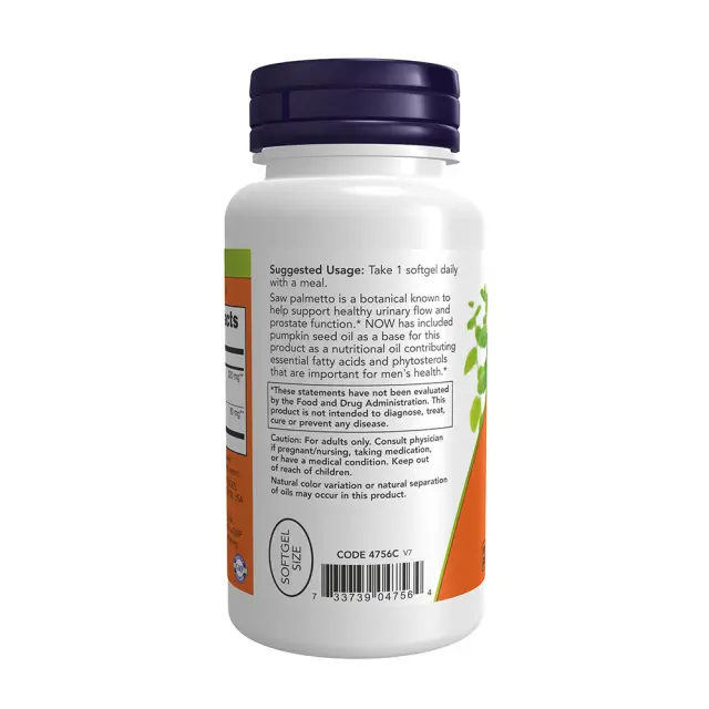 Now Foods Saw Palmetto 320mg 90 vcaps (733739047564) 3