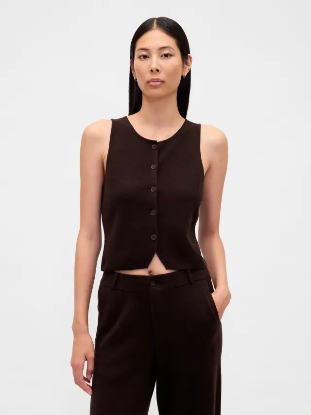 Lightweight CashSoft Tailored Γιλέκο Terra brown