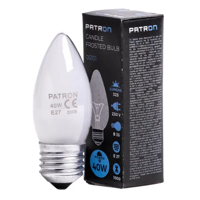 Incandescent Bulb E27 40W B35 230V FR