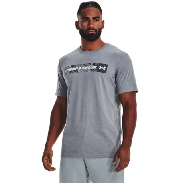 Under Armour Chest Stripe T-Shirt (1376830-035) - Γκρί - S
