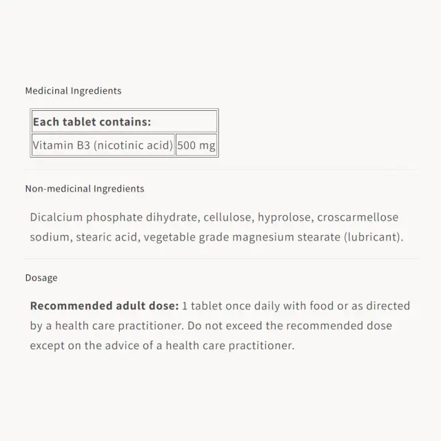 Natural Factors Niacin 500 mg 2