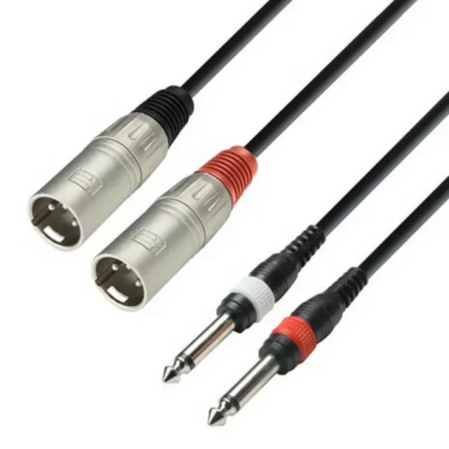 Adam Hall K3TMP0600 3Star Series Καλώδιο Audio 2xXLR(m) - 2x1/4 Mono Jack 6m Μαύρο