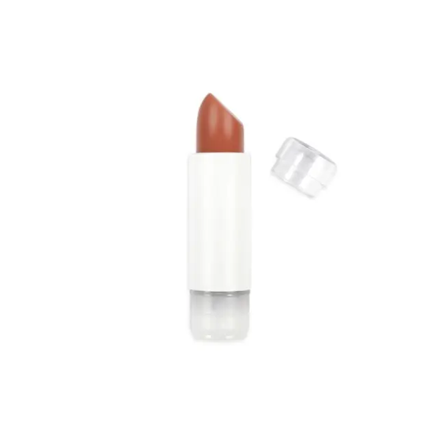Zao Organic Color & Repulp Balm Refill - Βιολογικό balm χειλιών με απαλό χρώμα & φυσικό όγκο (Ανταλλακτικό) - 486 Orange Nude