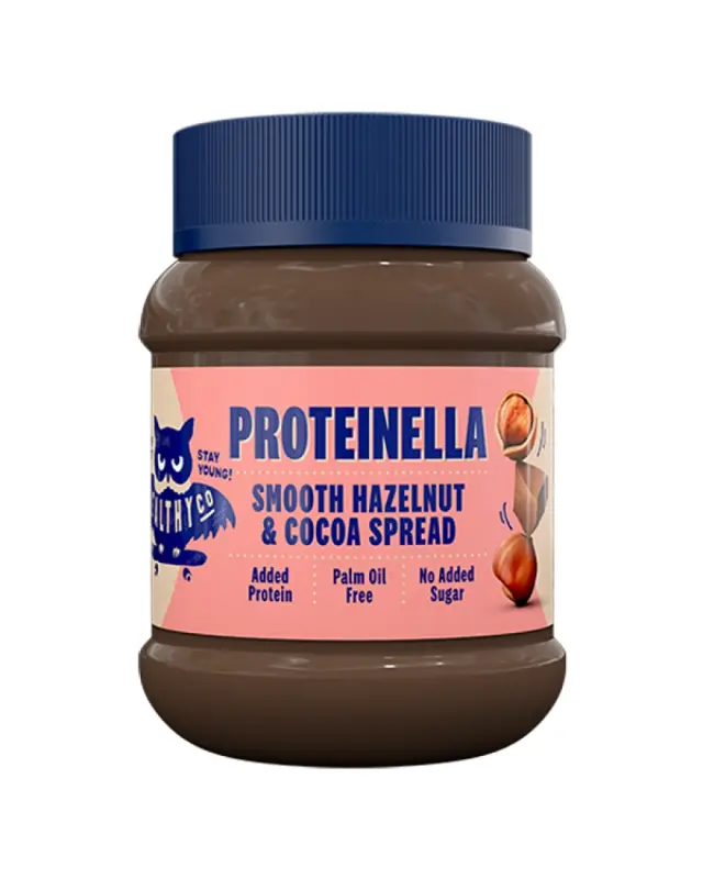 HealthyCo Proteinella Hazelnut & Cocoa Άλειμμα Φουντουκιού με Κακάο & Έξτρα Πρωτεΐνη Χωρίς Προσθήκη Ζάχαρης, 360g