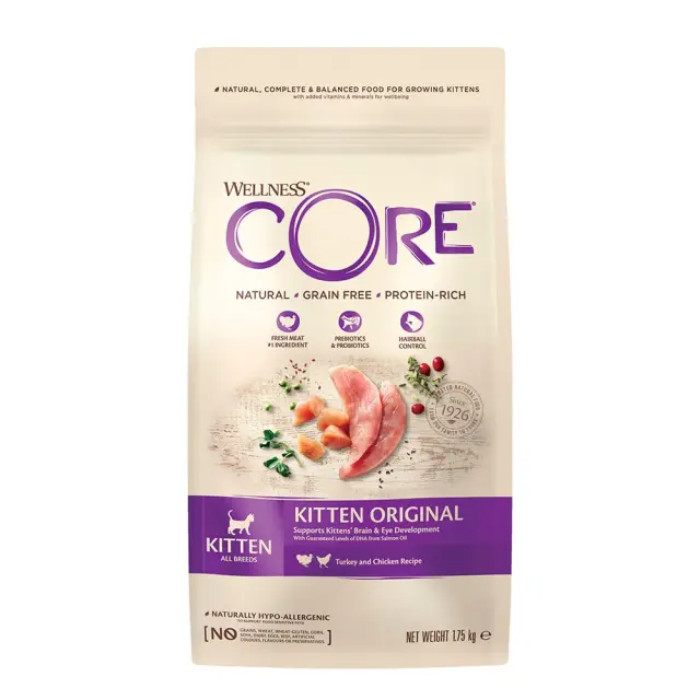 Wellness Core Kitten Ξηρά Τροφή για Γατάκια Γαλοπούλα & Κοτόπουλο Χωρίς Σιτηρά 1.75kg 2