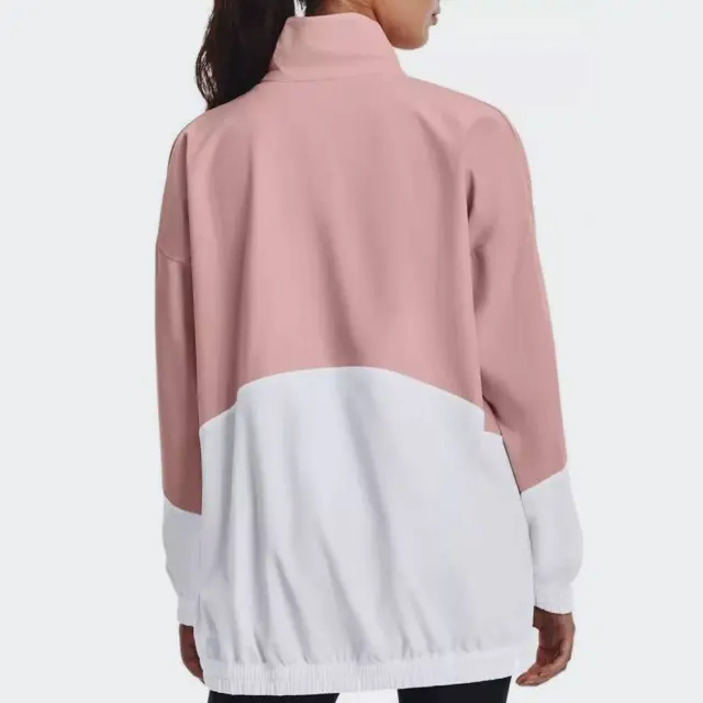 Under Armour Woven FZ Jacket (1369889-286) - Λευκό-Ροζ 2