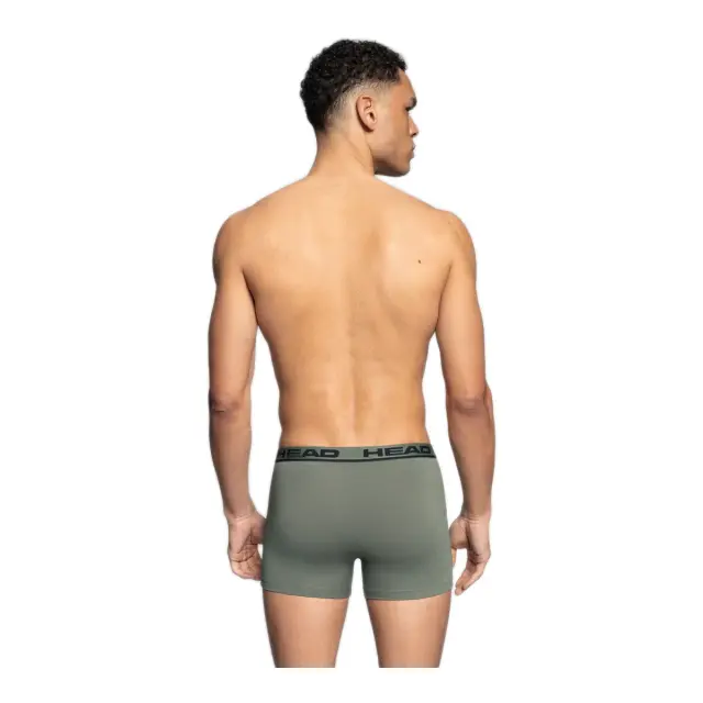 HEAD Ανδρικό Boxer Super Soft Cotton - Διπλό Πακέτο, Χρώμα Tea Leaf-Black 3
