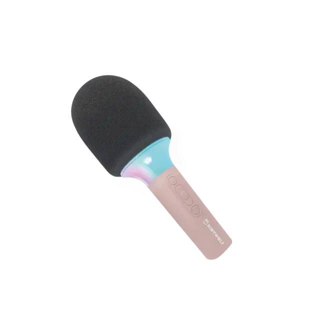 KIDYWOLF Μικρόφωνο Karaoke με Φως & Bluetooth Ροζ 181252