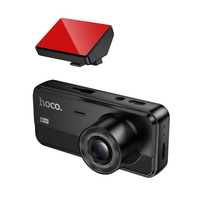 Καταγραφική Κάμερα Αυτοκινήτου Hoco DV15 720p HD 150mAh Wifi Ultra Wide Γωνία Λήψης 140° 2" Οθόνη και Οπίσθια Κάμερα 480p Υποστηρίζει Κάρτα SD έως 128GB Μαύρη 3