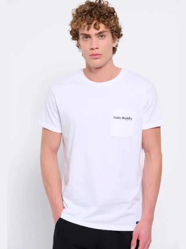 Funky Buddha T-shirt White FBM007-011-04 - S
