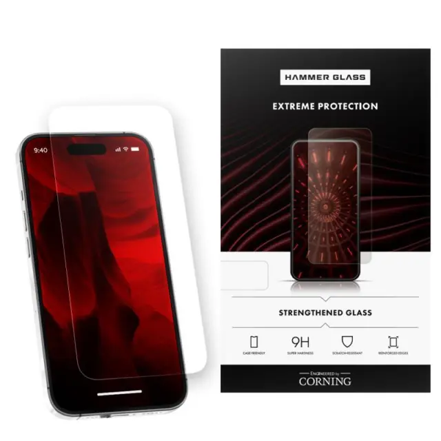 Tempered Glass Hammer Glass Apple iPhone 16 Pro Max Corning (1 τεμ.) N70172