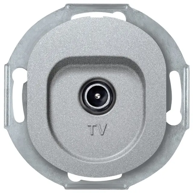 EON E612I.S TV aerial socket without cover frame for individual systems, silver 15.005.0145