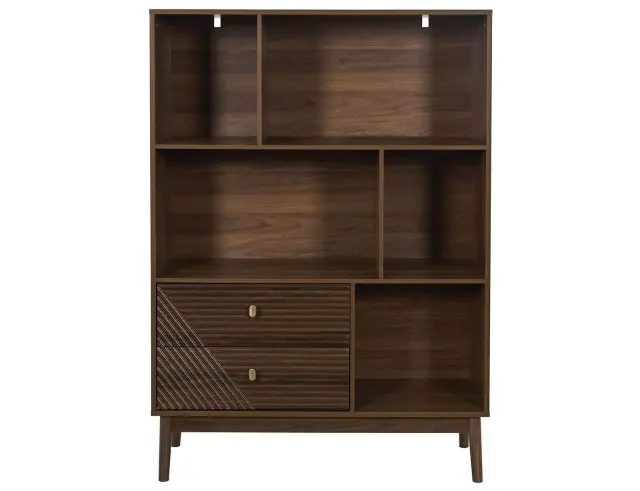Βιβλιοθήκη Tiffany Home Deco Factory με 5 ράφια και διαστάσεις 100x35x140cm - Aπόχρωση Καφέ HD0564 2