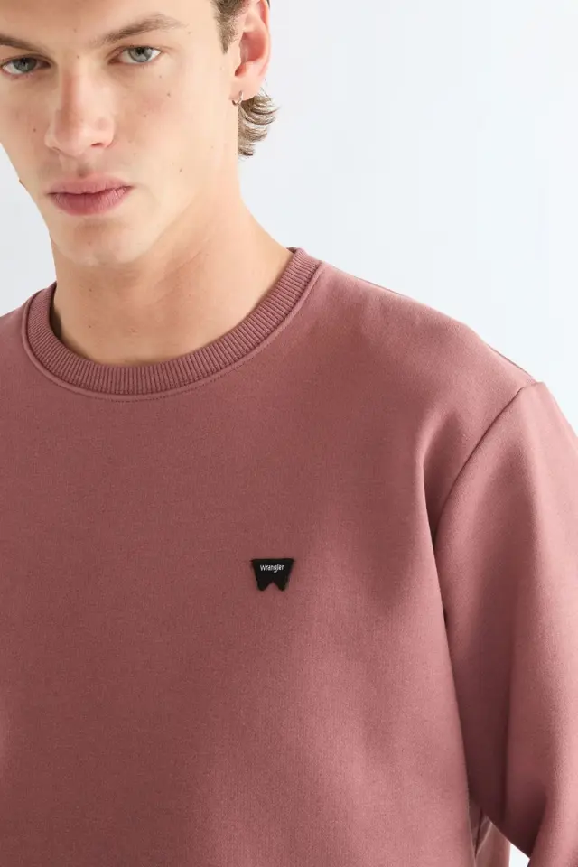 Wrangler Ανδρικό SIGN OFF CREW Φούτερ 112387037 - Rose Brown - XL 3