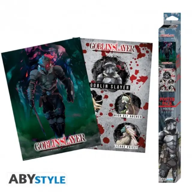 GOBLIN SLAYER - Set 2 Chibi Posters - Groupe + Slayer (52x38)
