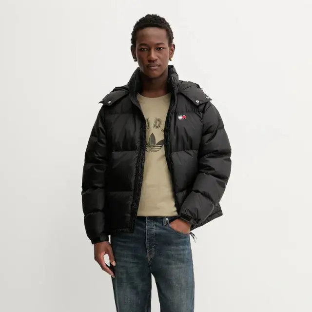 Tommy Hilfiger - Ανδρικό Πουπουλένιο Μπουφάν Puffer Tjm Alaska DM0DM22036-BDS Μαύρο - 2XL 2
